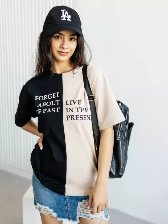 Футболка с принтом больших размеров спортивная ФК531