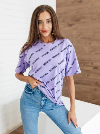 Футболка оверсайз с принтом большого размера