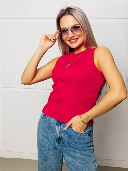 Топ под пиджак в рубчик спортивная майка МК558