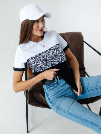 Футболка хлопок с принтом новогодняя больших размеров