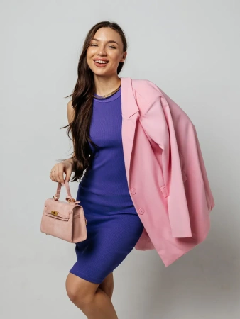 Платье женское в рубчик