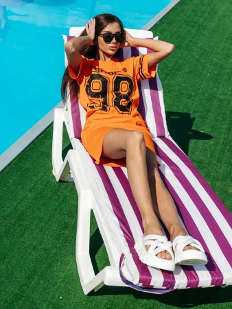 Туника женская домашняя платье больших размеров