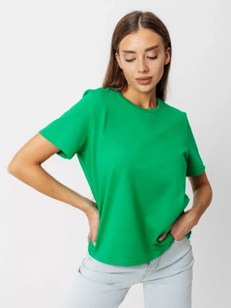 Короткая футболка приталенная одежда хлопок ФК561