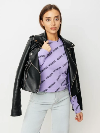 Лонгслив женский облегающий с принтом дк571