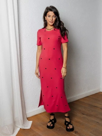 Платье женское трикотажное больших размеров длинное ПЛК609