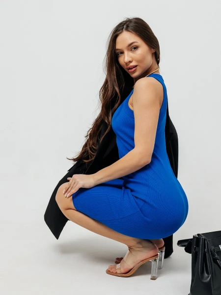 Платье женское в рубчик