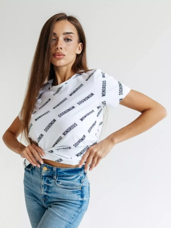 Футболка с принтом больших размеров новогодняя ФК561