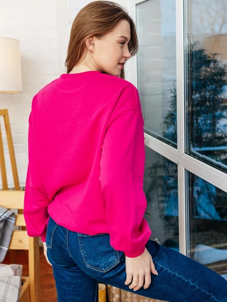 Свитшот женский оверсайз больших размеров ДФ545