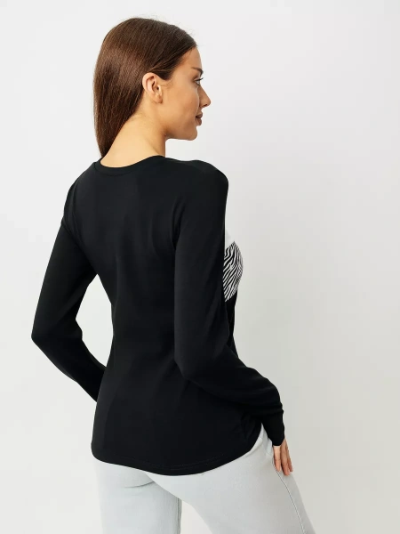 Лонгслив женский облегающий с принтом дк573