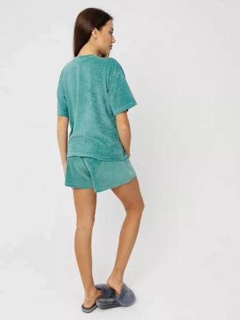 Пижама женская с шортами комплект велюровый