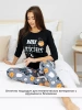 Пижама женская с брюками домашний костюм хлопок