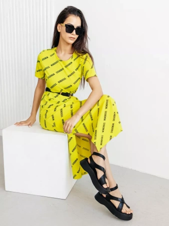 Платье женское трикотажное больших размеров длинное ПЛК609