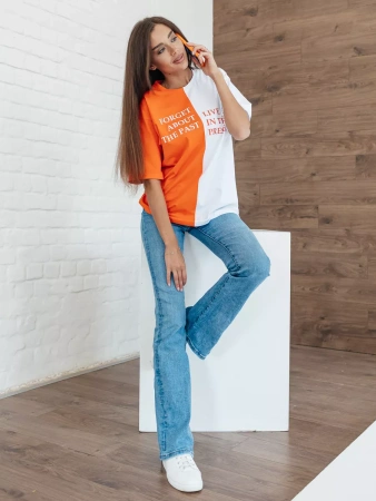 Футболка с принтом оверсайз больших размеров