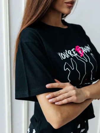 Пижама женская с шортами большие размеры хлопок