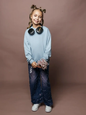 Свитшот школьный оверсайз базовый детский