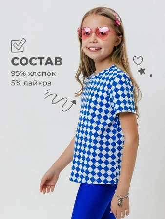 Футболка для девочки с принтом хлопок летняя пляжная