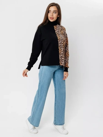 Кофта с горлом оверсайз большого размера нарядный