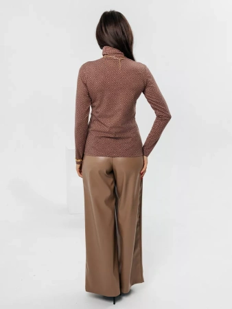 Водолазка женская облегающий лонгслив с принтом ДК572