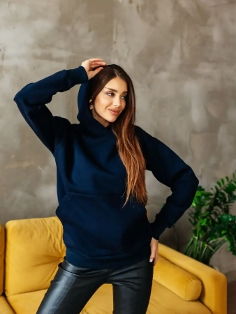 Однотонное худи с начесом