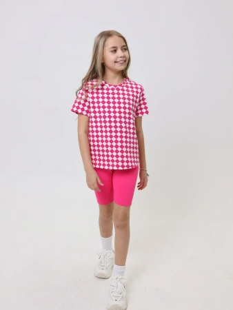 Футболка для девочки с принтом хлопок летняя пляжная