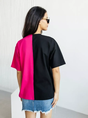 Футболка с принтом оверсайз больших размеров ФК531