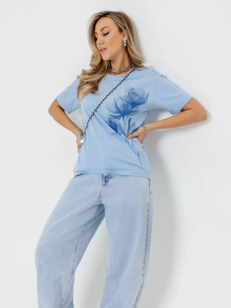 Футболка женская нарядная блузка больших размеров