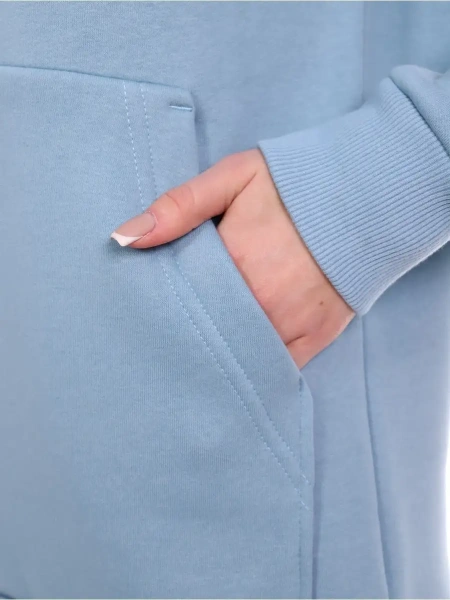 Однотонное худи с начесом