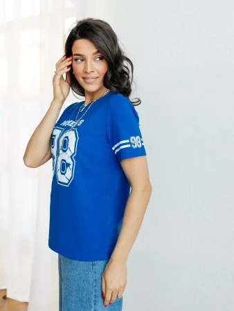 Футболка с принтом цифры больших размеров