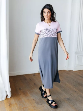 Платье женское домашнее трикотажное больших размеров ПЛК569