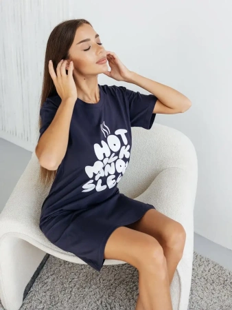 Ночнушка женская туника домашняя футболка длинная