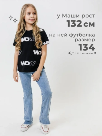 Футболка для девочки с принтом хлопок летняя пляжная