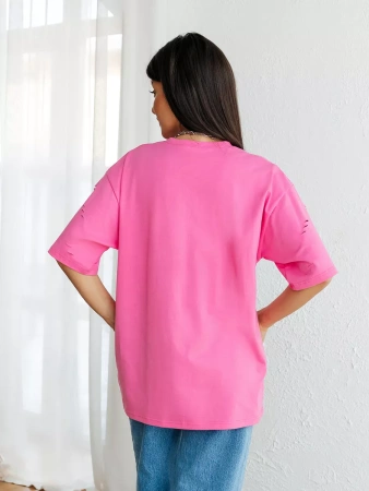 Футболка оверсайз большого размера с дырками