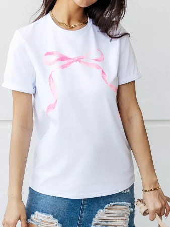 Футболка базовая хлопок с принтом больших размеров