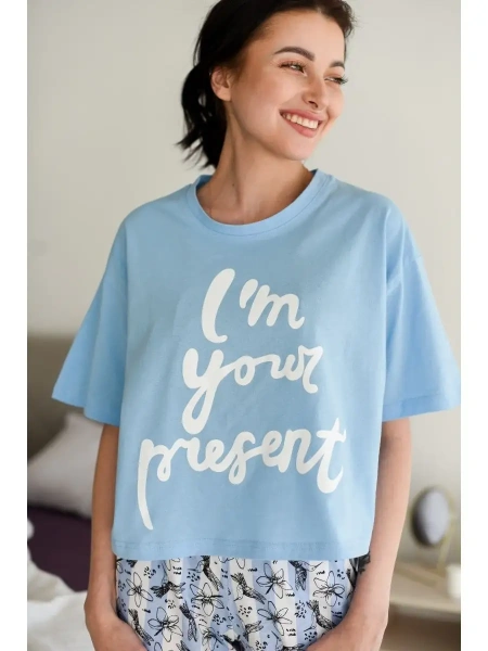 Пижама с штанами брючная большие размеры