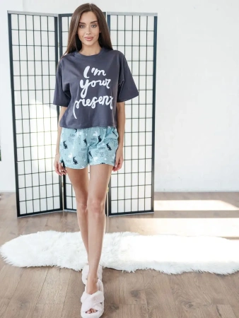 Пижама с шортами большие размеры