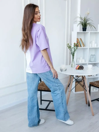 Футболка с принтом оверсайз больших размеров