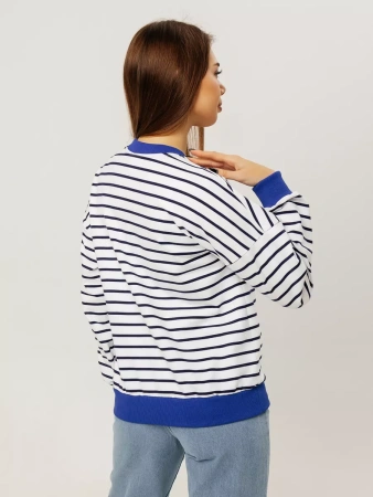 Кофта в полоску нарядная больших размеров джемпер