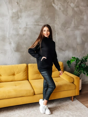 Однотонное худи с начесом