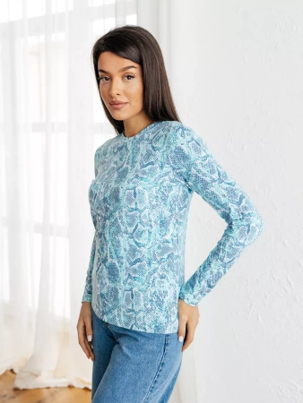 Лонгслив женский больших размеров с принтом дк571