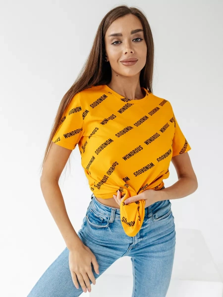 Футболка женская с принтом больших размеров ФК561