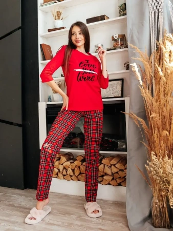 Пижама женская со штанами домашний костюм