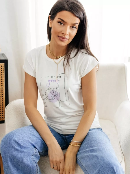 Футболка большого размера с принтом праздничная