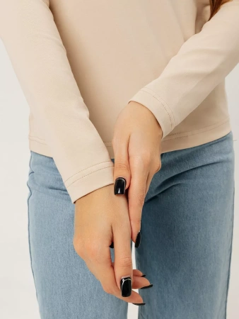 Лонгслив женский облегающий с принтом дк573