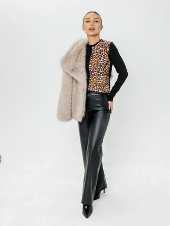 Лонгслив женский облегающий с принтом дк573