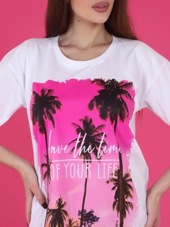 Футболка туника оверсайз