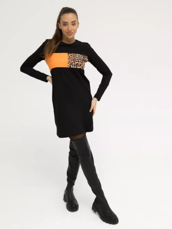 Платье женское трикотажное с длинным рукавом