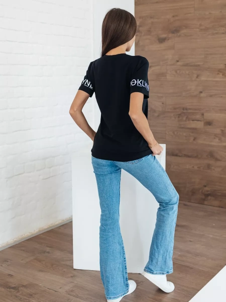 Футболка хлопок с принтом летняя больших размеров ФК562