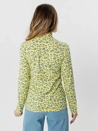 Водолазка женская облегающий лонгслив с принтом ДК572