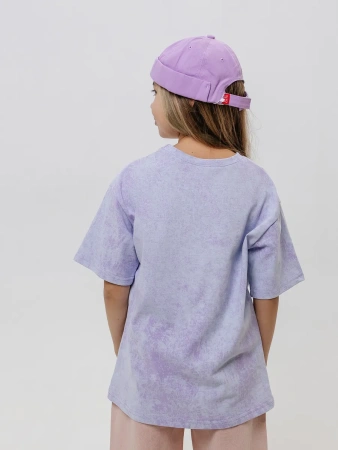 Футболка для девочки оверсайз с принтом хлопок