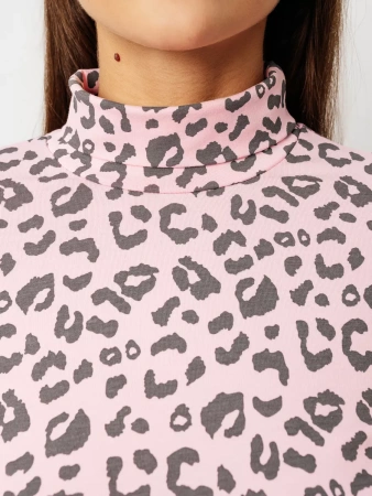 Водолазка женская облегающий лонгслив с принтом ДК572